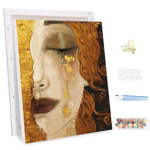 MEIYUDA Malen Nach Zahlen Erwachsene mit Rahmen Goldene Tränen, DIY Digitales Ölgemälde-Set auf Leinwand mit Pinseln und Acrylpigment Bastelset, Artwork für Heimdekoration Geschenk 30x40cm MEIYUDA Malen Nach Zahlen Erwachsene mit Rahmen Goldene Tränen, DIY Digitales Ölgemälde-Set auf Leinwand mit Pinseln und Acrylpigment Bastelset, Artwork für Heimdekoration Geschenk 30x40cm von MEIYUDA