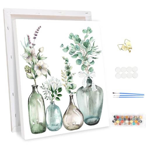 MEIYUDA Malen Nach Zahlen Erwachsene mit Rahmen Grüne Pflanze, Blume DIY Digitales Ölgemälde-Set auf Leinwand mit Pinseln und Acrylpigment Bastelset, Artwork für Heimdekoration Geschenk 30x40cm MEIYUDA Malen Nach Zahlen Erwachsene mit Rahmen Grüne Pflanze, Blume DIY Digitales Ölgemälde-Set auf Leinwand mit Pinseln und Acrylpigment Bastelset, Artwork für Heimdekoration Geschenk 30x40cm von MEIYUDA