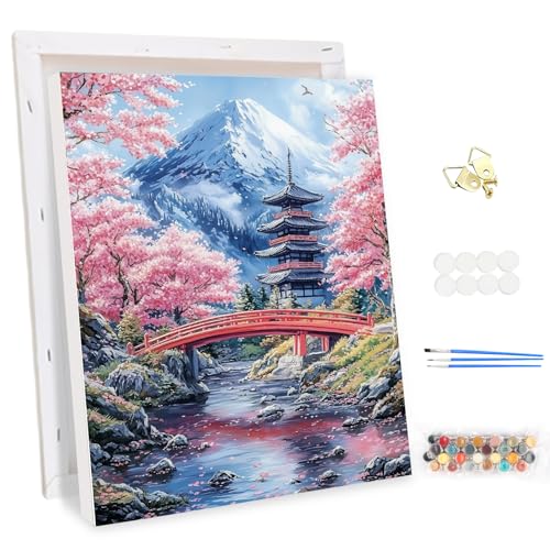 MEIYUDA Malen Nach Zahlen Erwachsene mit Rahmen Landschaft, DIY Blumen Digitales Ölgemälde-Set auf Leinwand, Artwork für Heimdekoration Geschenk 30x40cm MEIYUDA Malen Nach Zahlen Erwachsene mit Rahmen Landschaft, DIY Blumen Digitales Ölgemälde-Set auf Leinwand, Artwork für Heimdekoration Geschenk 30x40cm von MEIYUDA