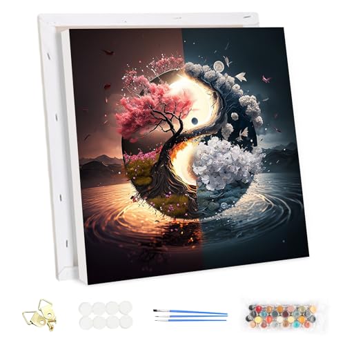 MEIYUDA Malen Nach Zahlen Erwachsene mit Rahmen Yin und Yang, DIY Digitales Ölgemälde-Set auf Leinwand mit Pinseln und Acrylpigment Bastelset, Artwork für Heimdekoration Geschenk 30x30cm MEIYUDA Malen Nach Zahlen Erwachsene mit Rahmen Yin und Yang, DIY Digitales Ölgemälde-Set auf Leinwand mit Pinseln und Acrylpigment Bastelset, Artwork für Heimdekoration Geschenk 30x30cm von MEIYUDA