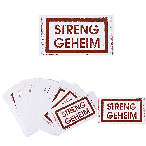 50pcs “Streng Geheim” Sticker Aufkleber für Party Tüten Geschenktüten Mitgebsel Mitgebseltüten Tüten Geburtstagstüten Detektivparty von MEJOSER