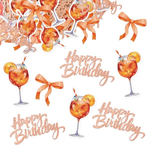 MEJOSER 100 Stück Aperol Geburtstag Konfetti Deko mit Glitzer Tischdeko Streudeko Happy Birthday Geburtstagsdeko Tisch DIY Basteln Geschenk Karte Aperoli Orange für Frauen Freundin Mann MEJOSER 100 Stück Aperol Geburtstag Konfetti Deko mit Glitzer Tischdeko Streudeko Happy Birthday Geburtstagsdeko Tisch DIY Basteln Geschenk Karte Aperoli Orange für Frauen Freundin Mann von MEJOSER