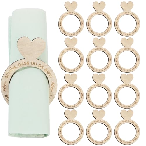 MEJOSER 12 Stück Hochzeitsdeko Tisch Serviettenringe Schön DASS Du Da Bist Holz Servietten Ringe Hochzeit Serviettenschnallen Tischdeko Taufe Babyparty Geburtstag Kommunion MEJOSER 12 Stück Hochzeitsdeko Tisch Serviettenringe Schön DASS Du Da Bist Holz Servietten Ringe Hochzeit Serviettenschnallen Tischdeko Taufe Babyparty Geburtstag Kommunion von MEJOSER