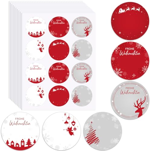 MEJOSER 120 Stück Weihnachtsaufkleber zum Beschriften 4cm Aufkleber Sticker Frohe Weihnachten Weihnachtssticker Geschenkaufkleber für DIY Geschenke Adventskalender Basteln MEJOSER 120 Stück Weihnachtsaufkleber zum Beschriften 4cm Aufkleber Sticker Frohe Weihnachten Weihnachtssticker Geschenkaufkleber für DIY Geschenke Adventskalender Basteln von MEJOSER