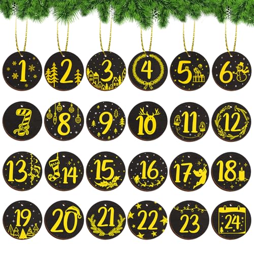MEJOSER 24 Adventskalender Zahlen Holz Anhänger 1-24 Nummern Weihnachten Zahl Zubehör für 2025 Adventskalender Selber Basteln und Befüllen Adventskalenderzahlen Weihnachtsdeko MEJOSER 24 Adventskalender Zahlen Holz Anhänger 1-24 Nummern Weihnachten Zahl Zubehör für 2025 Adventskalender Selber Basteln und Befüllen Adventskalenderzahlen Weihnachtsdeko von MEJOSER