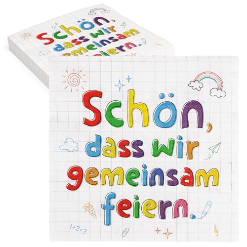 MEJOSER 40 Stück Servietten Einschulung Deko Mädchen Junge 33x33cm Schulanfang Tischdeko für Schulkind Schuleinführung Kindergeburtstag Schule Kindergarten Kita Abschied MEJOSER 40 Stück Servietten Einschulung Deko Mädchen Junge 33x33cm Schulanfang Tischdeko für Schulkind Schuleinführung Kindergeburtstag Schule Kindergarten Kita Abschied von MEJOSER