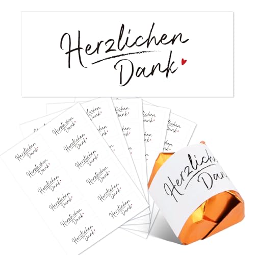 MEJOSER 60 Stück Aufkleber Danke 5x2cm Sticker für Schokolade Thank You Dankeschön Geschenk Gastgeschenke Hochzeit Geburtstag Kommunion Taufe Konfirmation Herzlichen Dank Deko MEJOSER 60 Stück Aufkleber Danke 5x2cm Sticker für Schokolade Thank You Dankeschön Geschenk Gastgeschenke Hochzeit Geburtstag Kommunion Taufe Konfirmation Herzlichen Dank Deko von MEJOSER