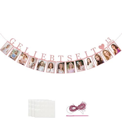 MEJOSER Deko 13 Geburtstag Mädchen Banner Girlande Rosagold Glitzer Fotogirlande Du wirst geliebt seit 13 Jahren 13 Jährige Teenager 6 Zoll Foto Wanddeko Party 13th Birthday MEJOSER Deko 13 Geburtstag Mädchen Banner Girlande Rosagold Glitzer Fotogirlande Du wirst geliebt seit 13 Jahren 13 Jährige Teenager 6 Zoll Foto Wanddeko Party 13th Birthday von MEJOSER