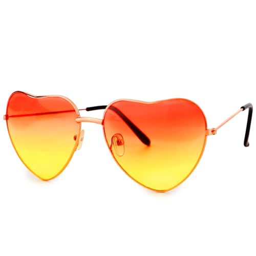 MEJOSER Herzbrille Orange Rosa Herz Brille Aperol Lillet Hippie Pink Partybrille 70er 80er Jahre Accessoires Damen Herren für Fasching Karneval JGA Sommer Geburtstag 70s 80s Geschenk MEJOSER Herzbrille Orange Rosa Herz Brille Aperol Lillet Hippie Pink Partybrille 70er 80er Jahre Accessoires Damen Herren für Fasching Karneval JGA Sommer Geburtstag 70s 80s Geschenk von MEJOSER