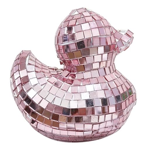 Disco-Enten-Spiegelglasdekor – Lustige Retro-Dekoration for Zuhause, Bar Und Party | Handgefertigtes Geschenk for Erwachsene(Pink) von MEKLITRZ