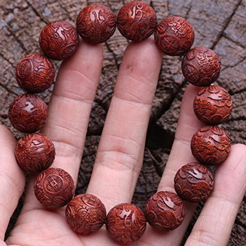 1 Pc Natürliches Mehrfarbiges Holzarmband Männer Elastisches Armband Holzperle Glückliche Skulptur Mythisches Tier-15mm 1 Pc Natürliches Mehrfarbiges Holzarmband Männer Elastisches Armband Holzperle Glückliche Skulptur Mythisches Tier-15mm von MELRIE