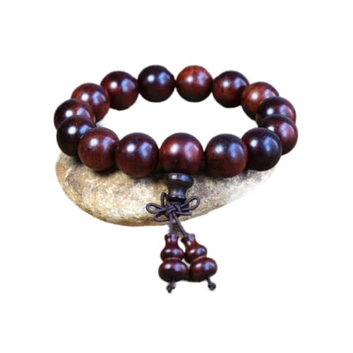 MELRIE 1 Stück rote Rosenholz Armbänder Buddha Yoga Armband Holzperlen Strang Bracelet-15mm MELRIE 1 Stück rote Rosenholz Armbänder Buddha Yoga Armband Holzperlen Strang Bracelet-15mm von MELRIE