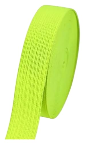 1/2/5 Meter farbiges Gummiband, hochelastisches Gummiband, Nähhandwerk for Heimspitzendekoration, Kleidungszubehör, elastisch for Nähen(Fluorescent Green,5meters) von MEMEM