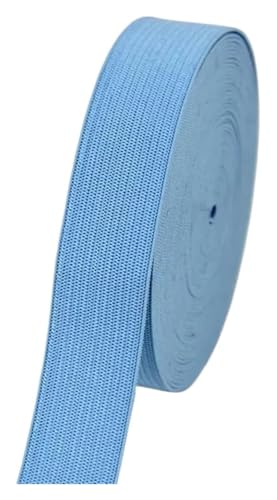 1/2/5 Meter farbiges Gummiband, hochelastisches Gummiband, Nähhandwerk for Heimspitzendekoration, Kleidungszubehör, elastisch for Nähen(Light Blue,2meters) von MEMEM