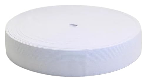 1 Meter flaches elastisches Band, Gummiband for Nähen von Kleidung, Hosen, Accessoires, Stretchgürtel, Kleidungsstück, DIY-Nähstoff, Breite 3–60 mm, elastisch for Nähen(White,5M-50MM) von MEMEM