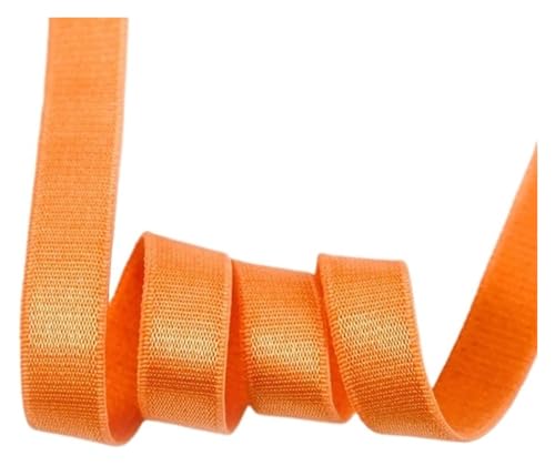 10/20/50 Meter 10 mm Nylon-Gummibänder for Unterwäsche, BH-Träger, Gummiband, Schultergurt, DIY-Kleidungsdekor, Nähzubehör, Elastisch for Nähen(Orange,20METERS-10MM) von MEMEM