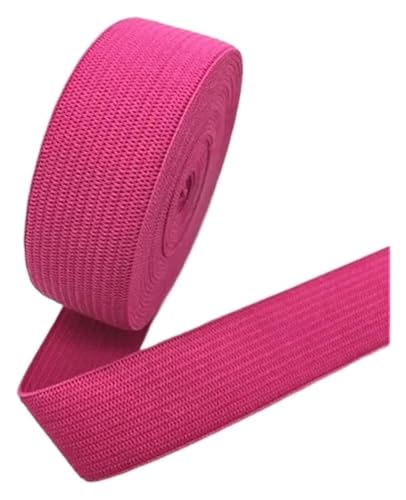 2 cm elastische Bänder, Dickes, schlicht gewebtes Nylon-Elastikband, DIY-Bekleidung, Nähen, Spitzenbesatz, Taillenbänder, Kleidungszubehör, 1–2 Meter, elastisch for Nähen(Red,2 METERS-20MM) von MEMEM