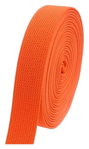 3/5 Meter 10–50 mm elastische Bänder for Hosen Taille Gummiband Stretch Gurtbänder Gürtel DIY Unterwäsche Kleidung Nähzubehör elastisch for Nähen(Fluorescent Orange,3METERS-25MM) von MEMEM