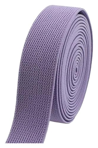 3/5 Meter 10–50 mm elastische Bänder for Hosen Taille Gummiband Stretch Gurtbänder Gürtel DIY Unterwäsche Kleidung Nähzubehör elastisch for Nähen(Purple,3METERS-50MM) von MEMEM