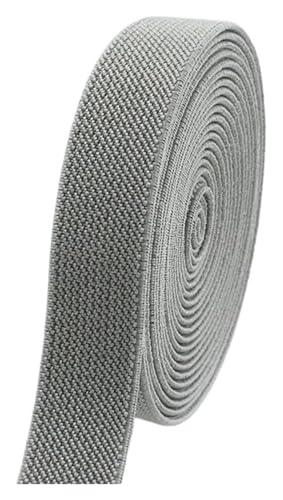 3/5 Meter 10–50 mm elastische Bänder for Hosen Taille Gummiband Stretch Gurtbänder Gürtel DIY Unterwäsche Kleidung Nähzubehör elastisch for Nähen(Silver Gray,5METERS-30MM) von MEMEM