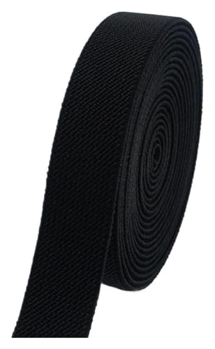 5 Meter 10–50 mm elastische Nähbänder for Unterwäsche, Hosen, Taille, Gummiband, Stretchband, Gurtband, Bänder, DIY-Kleidungszubehör, elastisch for Nähen(Black,5METERS-50MM) von MEMEM