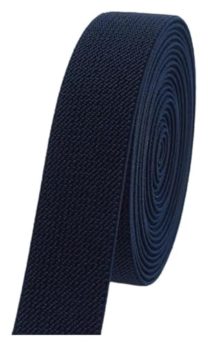 5 Meter 10–50 mm elastische Nähbänder for Unterwäsche, Hosen, Taille, Gummiband, Stretchband, Gurtband, Bänder, DIY-Kleidungszubehör, elastisch for Nähen(Dark Blue,5METERS-10MM) von MEMEM