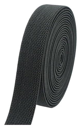5 Meter 10–50 mm elastische Nähbänder for Unterwäsche, Hosen, Taille, Gummiband, Stretchband, Gurtband, Bänder, DIY-Kleidungszubehör, elastisch for Nähen(Dark Gray,5METERS-10MM) von MEMEM
