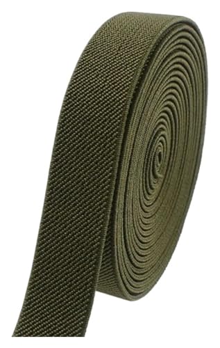 5 Meter 10–50 mm elastische Nähbänder for Unterwäsche, Hosen, Taille, Gummiband, Stretchband, Gurtband, Bänder, DIY-Kleidungszubehör, elastisch for Nähen(Green,5METERS-20MM) von MEMEM
