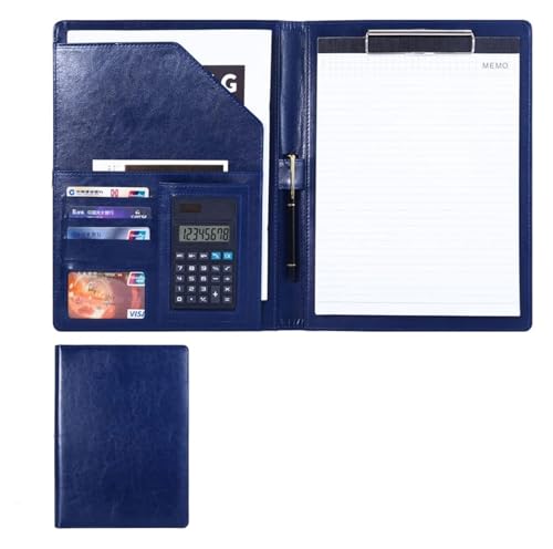 Konferenz-Portfolio-Ordner, Brieftaschen, A4-Hülle, Dokumenten-Organizer, praktische Taschen, Kartenfächer, Notizblock aus Recyclingpapier, Konferenz-Auftragnehmer, Executive(Brown) von MEMEM