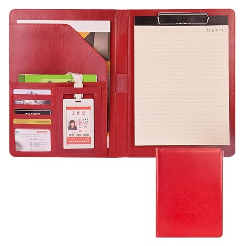 Konferenz-Portfolio-Ordner-Brieftaschen, Hüllen-Ordner, Konferenz-Lebenslauf, Rechtsdokument-Organizer mit Hülle und Kartenfächern, Ordner for Männer, Frauen und jeden(Red) von MEMEM