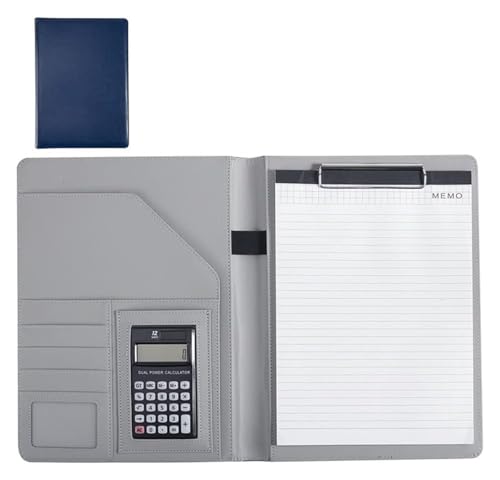 Konferenz-Portfolio-Ordner-Hüllen, Lebenslauf-Ordner, Klemmbretthalter, Briefgröße A4, Rechtsblock, Dokumenten-Organizer for Vorstellungsgespräche im Geschäft(Blue) von MEMEM