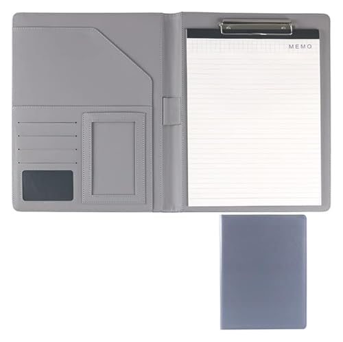 Konferenzmappen-Hüllen, Konferenzmappen-Umschlag-Klemmbrett mit Tasche, A4, faltbare Klemmbretter for Krankenschwestern, Geschäftsbüros, Schulen(Grey) von MEMEM