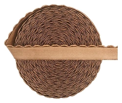 MEMEM 2/5/10 Yards 10 mm/13 mm BH-Träger-Gummiband, Nylon-Schulterband, Unterwäsche, Dessous, DIY-Nähbesatz, elastisch for Nähen(Brown,5 YARDS-10MM) von MEMEM