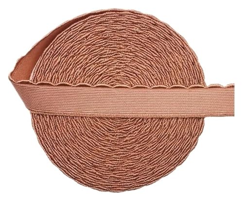 MEMEM 2/5/10 Yards 10 mm/13 mm BH-Träger-Gummiband, Nylon-Schulterband, Unterwäsche, Dessous, DIY-Nähbesatz, elastisch for Nähen(Brown2,2 YARDS-10MM) von MEMEM