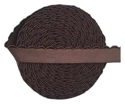 MEMEM 2/5/10 Yards 10 mm/13 mm BH-Träger-Gummiband, Nylon-Schulterband, Unterwäsche, Dessous, DIY-Nähbesatz, elastisch for Nähen(Brown3,10 YARDS-10MM) von MEMEM