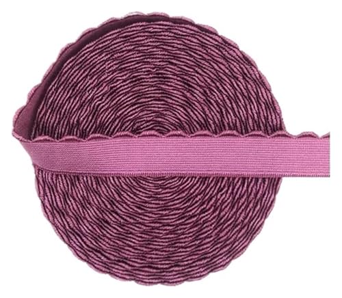 MEMEM 2/5/10 Yards 10 mm/13 mm BH-Träger-Gummiband, Nylon-Schulterband, Unterwäsche, Dessous, DIY-Nähbesatz, elastisch for Nähen(Dark Red,5 YARDS-10MM) von MEMEM