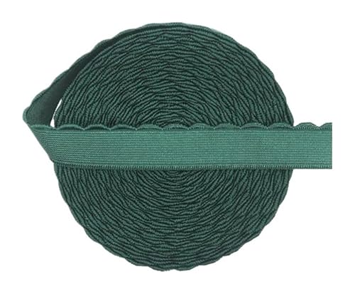 MEMEM 2/5/10 Yards 10 mm/13 mm BH-Träger-Gummiband, Nylon-Schulterband, Unterwäsche, Dessous, DIY-Nähbesatz, elastisch for Nähen(Green,5 YARDS-13MM) von MEMEM
