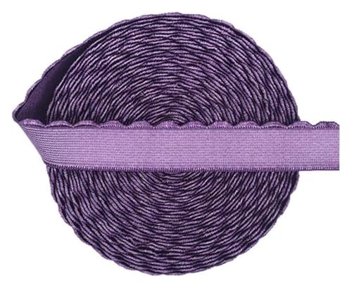 MEMEM 2/5/10 Yards 10 mm/13 mm BH-Träger-Gummiband, Nylon-Schulterband, Unterwäsche, Dessous, DIY-Nähbesatz, elastisch for Nähen(Purple,5 YARDS-13MM) von MEMEM