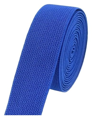 MEMEM 2/5/10M 38mm farbige elastische Bänder verdicken Gummiband for Kleidung Kleid Hosen Gürtel Band DIY Handwerk Nähzubehör elastisch for Nähen(Blue,5METERS-38MM) von MEMEM