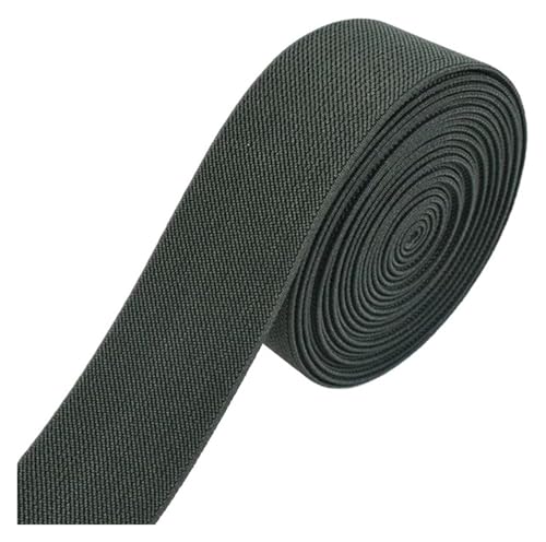 MEMEM 2/5/10M 38mm farbige elastische Bänder verdicken Gummiband for Kleidung Kleid Hosen Gürtel Band DIY Handwerk Nähzubehör elastisch for Nähen(Dark Green,10METERS-38MM) von MEMEM