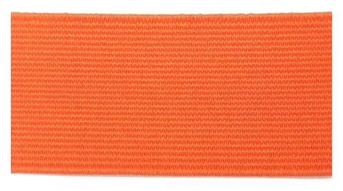 MEMEM 2 m, 20/25/30/40/50 mm, Gummiband, for Umklappen, elastisches Band for Unterwäsche, Hosen, BHS, Gummikleidung, verstellbar, weicher Hosenbund, elastisches Gummiband for Nähen(Orange,40mm) von MEMEM