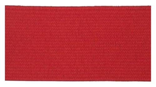 MEMEM 2 m, 20/25/30/40/50 mm, Gummiband, for Umklappen, elastisches Band for Unterwäsche, Hosen, BHS, Gummikleidung, verstellbar, weicher Hosenbund, elastisches Gummiband for Nähen(Red,40mm) von MEMEM