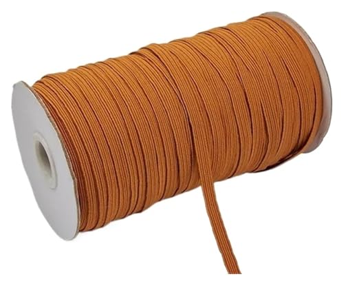 MEMEM 200–100 Yards 6 mm Bunte, hochelastische Gummibänder, breite elastische Schnur for Basteln, elastisches Seilband, Spitzenbesatz, Nähen, DIY-Gummiband for Nähen(Brown,6mm 200yards) von MEMEM