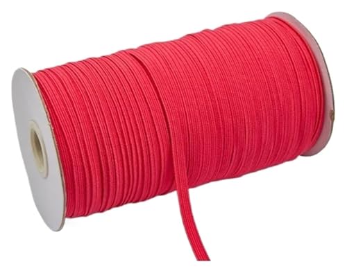 MEMEM 200–100 Yards 6 mm Bunte, hochelastische Gummibänder, breite elastische Schnur for Basteln, elastisches Seilband, Spitzenbesatz, Nähen, DIY-Gummiband for Nähen(Dark,6mm 200yards) von MEMEM