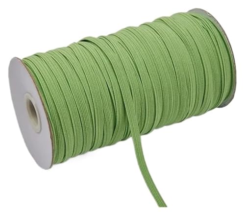 MEMEM 200–100 Yards 6 mm Bunte, hochelastische Gummibänder, breite elastische Schnur for Basteln, elastisches Seilband, Spitzenbesatz, Nähen, DIY-Gummiband for Nähen(Deep Green,6mm 200yards) von MEMEM
