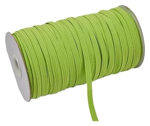MEMEM 200–100 Yards 6 mm Bunte, hochelastische Gummibänder, breite elastische Schnur for Basteln, elastisches Seilband, Spitzenbesatz, Nähen, DIY-Gummiband for Nähen(Green2,6mm 200yards) von MEMEM