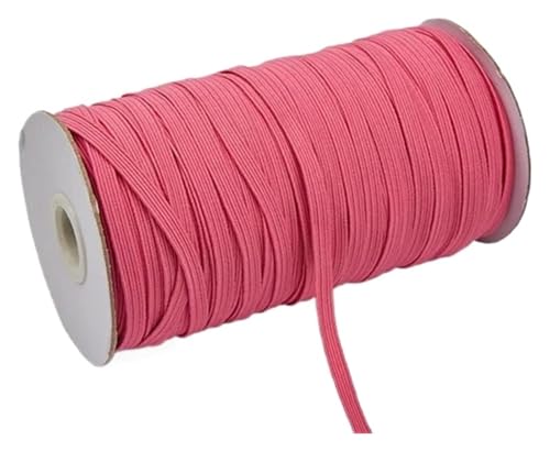 MEMEM 200–100 Yards 6 mm Bunte, hochelastische Gummibänder, breite elastische Schnur for Basteln, elastisches Seilband, Spitzenbesatz, Nähen, DIY-Gummiband for Nähen(Red2,6mm 200yards) von MEMEM