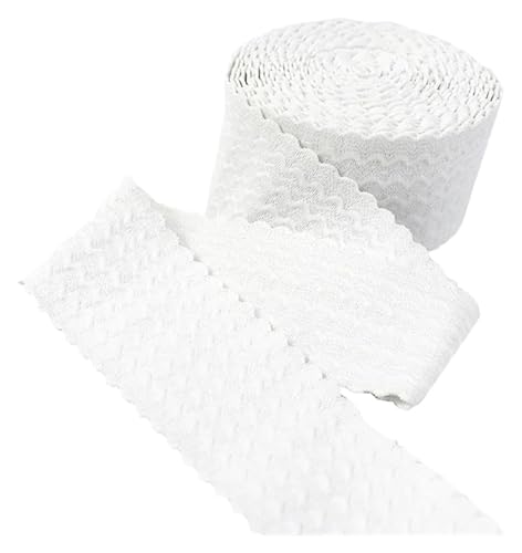 MEMEM 3/5/10M 40/50/60/70mm Breite Gummibänder Rock Hosen Bund Gummiband Gurtband DIY Kleidung Nähzubehör Elastisch for Nähen(White,3METERS-40MM) von MEMEM