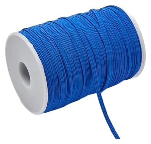 MEMEM 3 mm 6 mm buntes Gummiband for Nähen, elastisches Band, elastisches Spandexband, Besatz, Nähstoff, DIY-Kleidungszubehör, elastisch for Nähen(Blue,6mm 100yards) von MEMEM