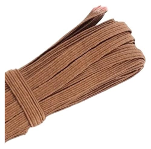 MEMEM 3 mm 6 mm buntes Gummiband for Nähen, elastisches Band, elastisches Spandexband, Besatz, Nähstoff, DIY-Kleidungszubehör, elastisch for Nähen(Brown,3mm 100yards) von MEMEM